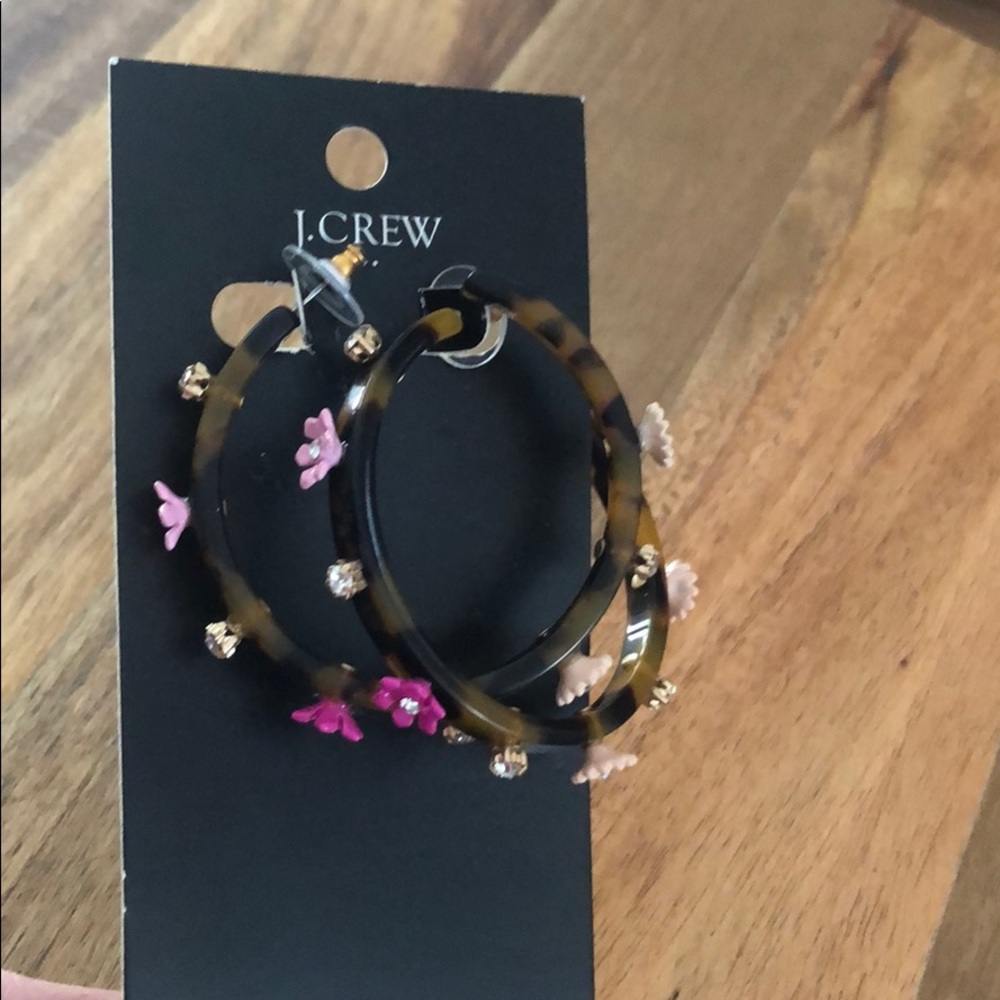 J. Crew Tortoise Hoop Earrings